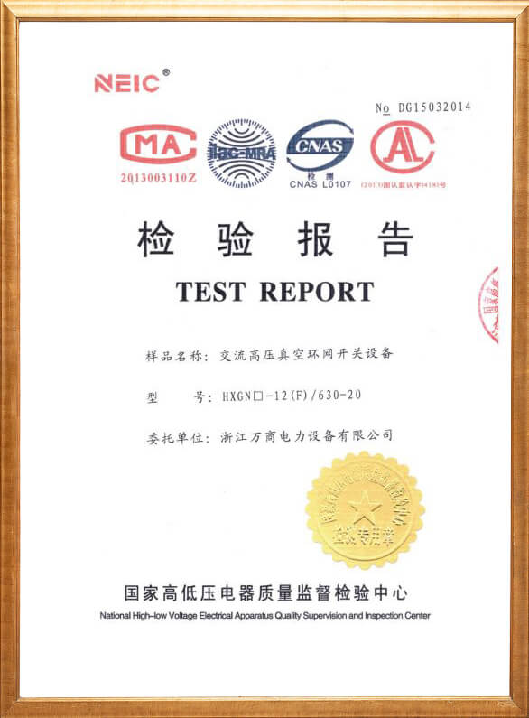 HXGN□-12（F）檢驗(yàn)報告