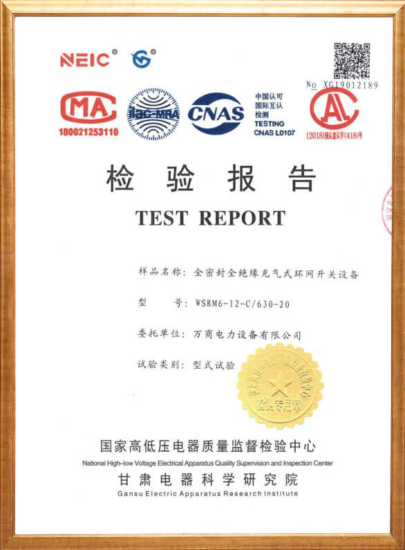 WSRM6-12-C檢驗(yàn)報(bào)告